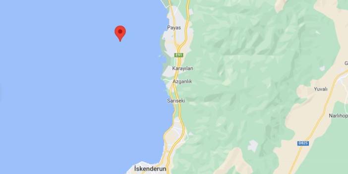 İskenderun'da 4,5 büyüklüğünde deprem