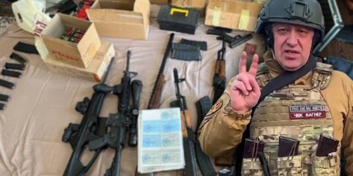 Prigojin’in ele geçirilen para ve silahları görüntülendi