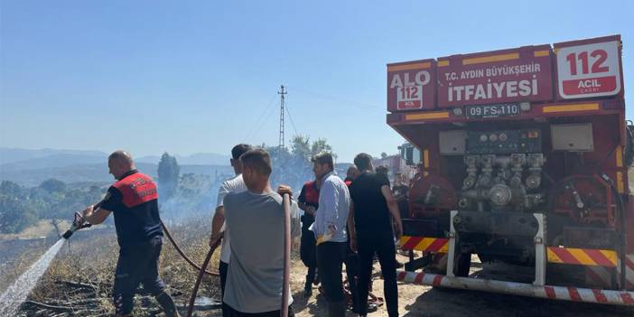 Olumsuz şartlara rağmen yangın büyümeden kontrol altına alındı