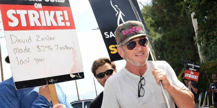 Sean Penn'den Hollywood grevine destek! 'Çalışanların sömürüldüğü bir işletme temel bir ahlak sorunudur'