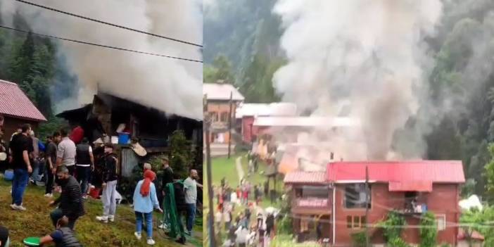 Ayder Yaylası'nda yangın! Ekipler müdahale ediyor