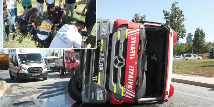 Yangına giden itfaiye aracı kaza yaptı: Yaralılar var