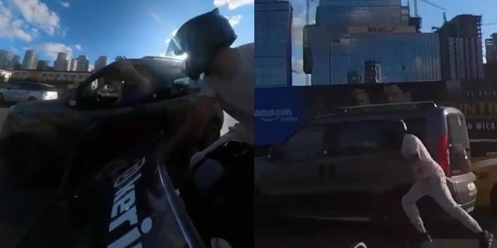 Kadıköy'de ilginç olay: Seyir halindeyken tartıştığı motosikletliye tokat attı