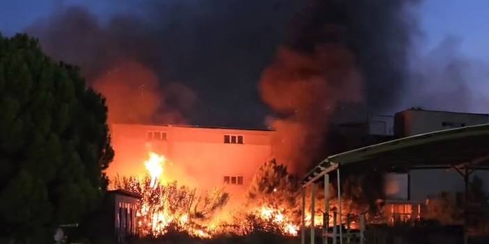 Bursa'da iplik fabrikasında yangın