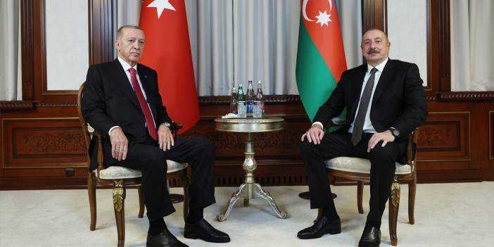 Cumhurbaşkanı Erdoğan ile Azerbaycan Cumhurbaşkanı Aliyev bir araya geldi