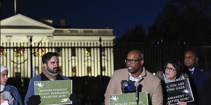 ABD Temsilciler Meclisi Üyelerinden Beyaz Saray önünde 'Gazze' eylemi