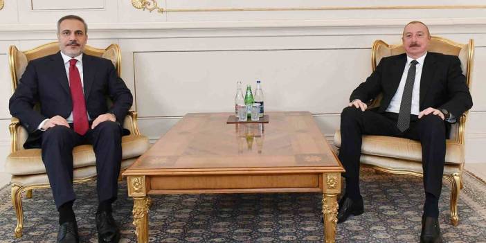 Bakan Fidan ile Aliyev Bakü'de görüştü