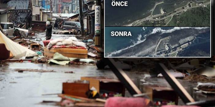Deprem sonrası Japonya'nın uydu görüntüleri dünya gündeminde: 250 metre kadar kaydı