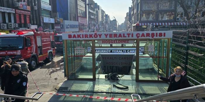 Bakırköy Yeraltı Çarşısı'nda yangın: 2 kişi hastaneye kaldırıldı