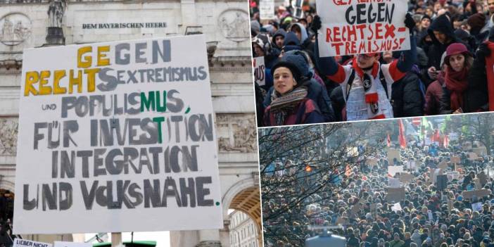 Almanya'da aşırı sağa ortak tepki: Hafta sonu protestolarına yüzbinler akın etti