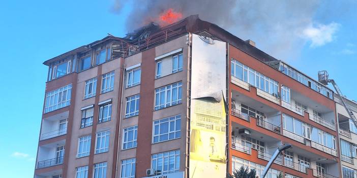 Başkent'te 7 katlı binada yangın! 4 kişi dumandan etkilendi