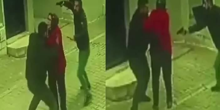 Sokakta yürüyen kadını kalkan yaptı! Silahlı kavga dehşeti kamerada