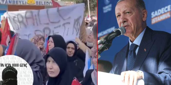 Erdoğan'ın Sultanbeyli mitinginde 'İsrail ile ticareti kes' pankartına gözaltı