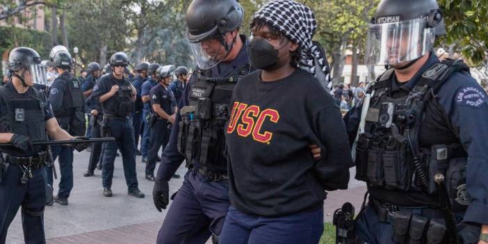 ABD polisi Gazze için çıkan sesi kesiyor: Güney California Üniversitesi'nden 93 öğrenci gözaltında