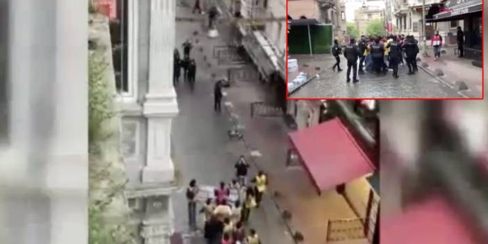 Taksim Meydanı'na çıkmak isteyen gruba polis müdahalesi kamerada
