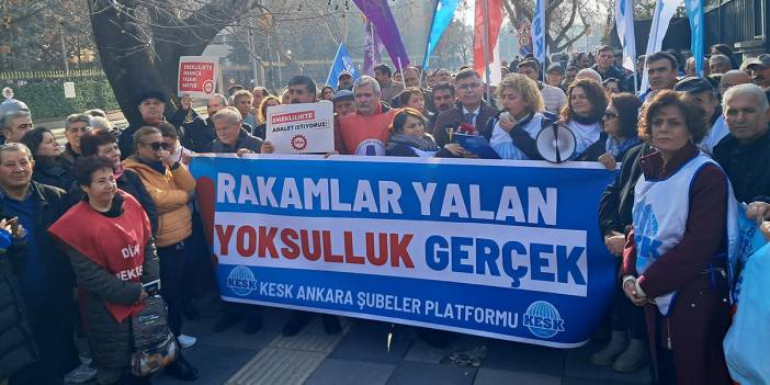 KESK'ten TÜİK önünde protesto: Rakamlar yalan yoksulluk gerçek