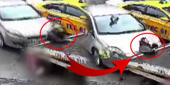 Aynasını kıran motokuryenin otomobiliyle çarparak belini kırdı! Dehşete düşüren anlar kamerada