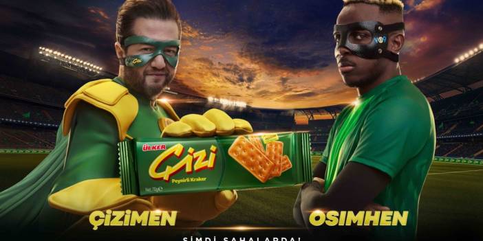 Maskeler aynı amaç için: Osimhen ve Çizimen birlikte