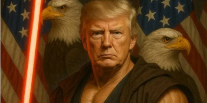 Şaka değil... Beyaz Saray paylaştı: Trump, karanlık tarafın Jedi’ı olarak resmedildi