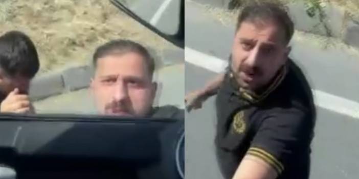 Trafikte sandalyeli saldırı kamerada: Tır şoförüne dehşeti yaşattılar