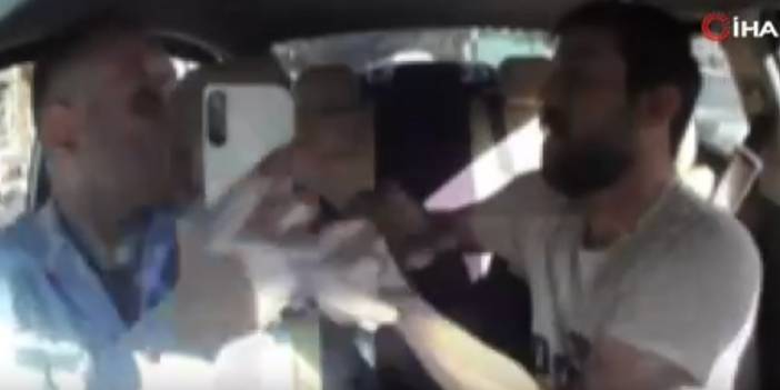 Gaziantep'te taksi şoförüne bıçaklı saldırı! Dehşet anları kamerada