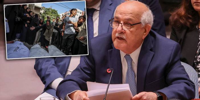 Filistin’in BM Temsilcisi Konsey'de gözyaşlarıyla feryat etti: Anneler, çocuklarının cansız bedenlerinden özür diliyor