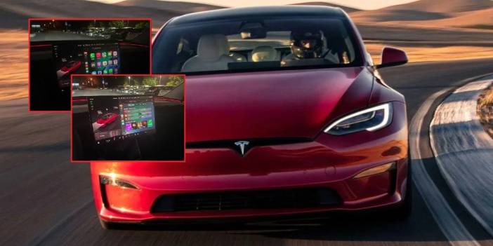 Tesla sahiplerinin rüyası gerçek oldu: Apple'ın cam tasarımlı yeni CarPlay'i Tesla ekranlarında! İşte ilk görüntüler