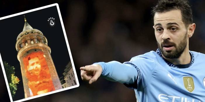 Gece yarısı Galatasaray taraftarını heyecanlandıran gelişme! Galata Kulesi şovunda Bernardo Silva detayı