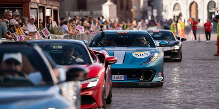 Yüzlerce Ferrari'nin yarıştığı 1000 Miglia'da Türk çift 16. oldu!