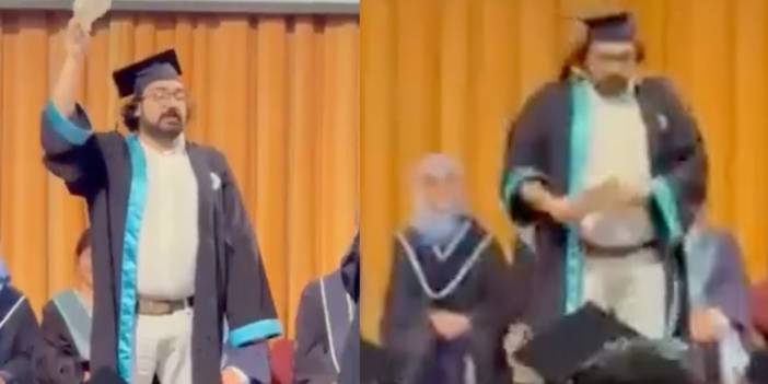 Boğaziçi'nde mezuniyet törenine damga vuran protesto! Diplomasını yırttı attı: "Bu istibdat rejiminin diploması hükümsüzdür"