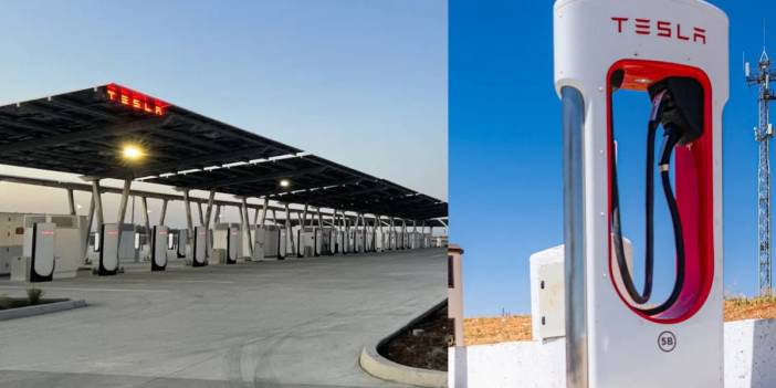 Tesla'dan dünyada bir ilk: Elektrik şebekesine bağlı olmayan dev güneş enerjili şarj istasyonu açıldı!