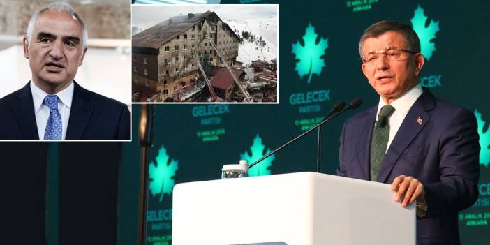 Davutoğlu'ndan Bakan Ersoy’a Kartalkaya tepkisi: Onların yüreği yok, cebi var