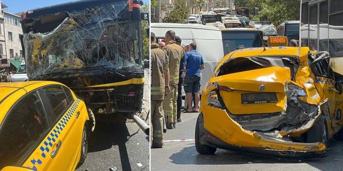 Beyoğlu'nda 9 araç birbirine girdi: Çok sayıda yaralı var