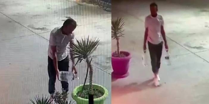 Bursa yangınında gözaltına alınan şüphelinin görüntüleri ortaya çıktı: Su şişelerini boşaltıp benzin doldurmuş