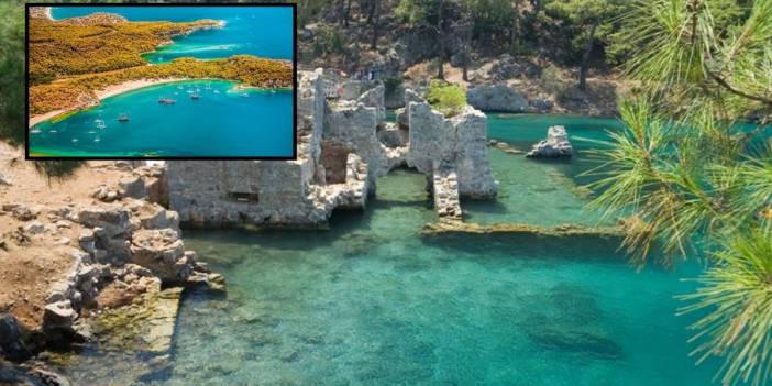 İsmini duyan Yunanistan’da sanıyor ama burası Antalya’da! Yeşilin ve mavinin eşsiz uyumu: Phaselis Koyu…