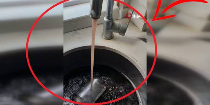 Su kesintisinden sonra şimdi de kahverengi akıyor! Tekirdağ'da endişelendiren görüntü: "Musluklardan kahve servisi"