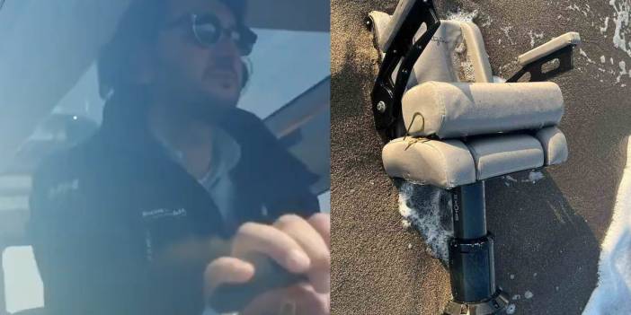 Halit Yukay'ın yatının parçalanan koltuğu kıyıya vurdu
