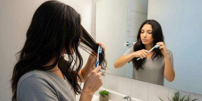 Şaka değil gerçek! Saçınızı tarak yerine diş fırçasıyla fırçalayın