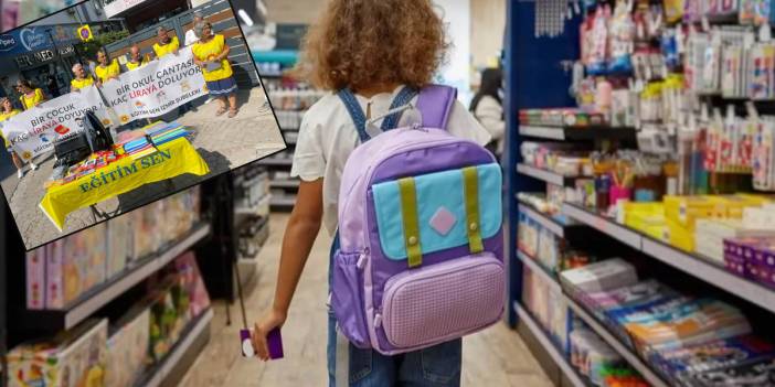 İzmir'de Eğitim-Sen'den İl Milli Eğitim Müdürlüğü önünde açıklama: Okul çantası 5 bin 800 liraya doluyor