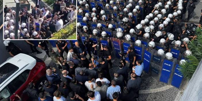 Parti binasına polis kuşatması