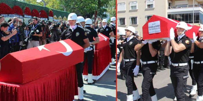 İzmir'deki saldırıda şehit olan polislere veda