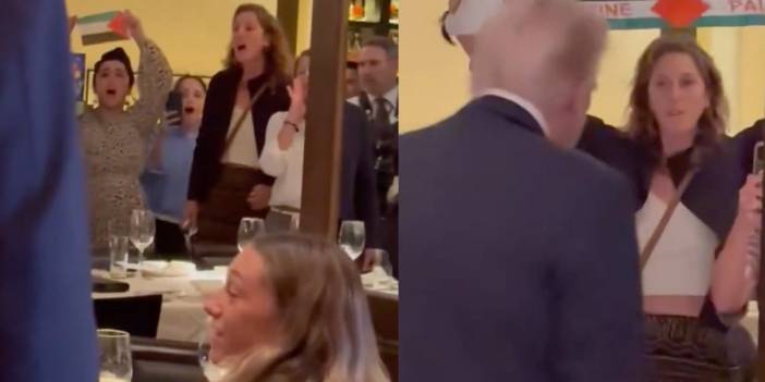 Trump'a restoranda Gazze protestosu: 'Bugünün Hitleri'