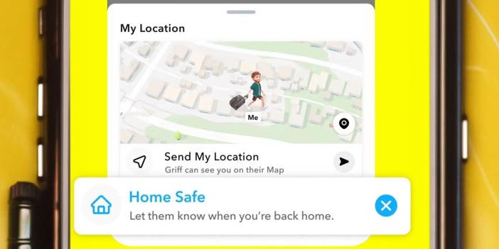 Snapchat, eve vardığınız anında bildirim gönderiyor!