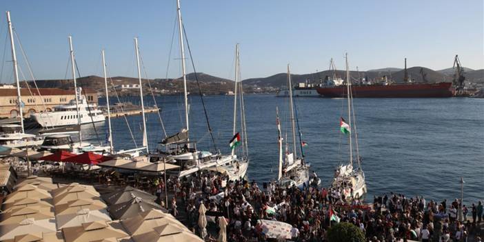 6 tekne daha Yunanistan'dan Sumud Filosu'na katıldı