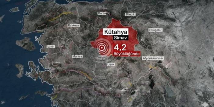 Kütahya'da 4,2 büyüklüğünde deprem