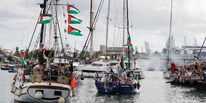 Gazze yolundaki Küresel Sumud Filosu’ndan açıklama: Kaynağı belirsiz dronlar bizi takip ediyor