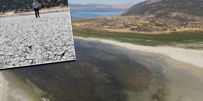 Türkiye’nin 4. büyük gölü ikiye bölündü: Su 16 metreden 3 metreye düştü