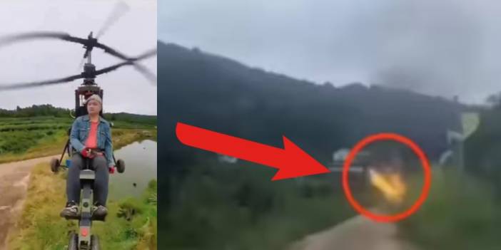 Çinli "Influencer"ın feci sonu! Kendi yaptığı helikopterle canlı yayında yere çakıldı