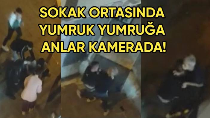 İstanbul'da sokak ortasında yumruk yumruğa birbirlerine girdiler! Olaya kızı da dahil oldu: O anlar kamerada
