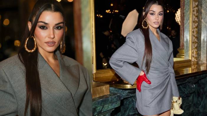 Hande Erçel dünyaca ünlü defilede boy gösterdi! Zayıflığı olay oldu